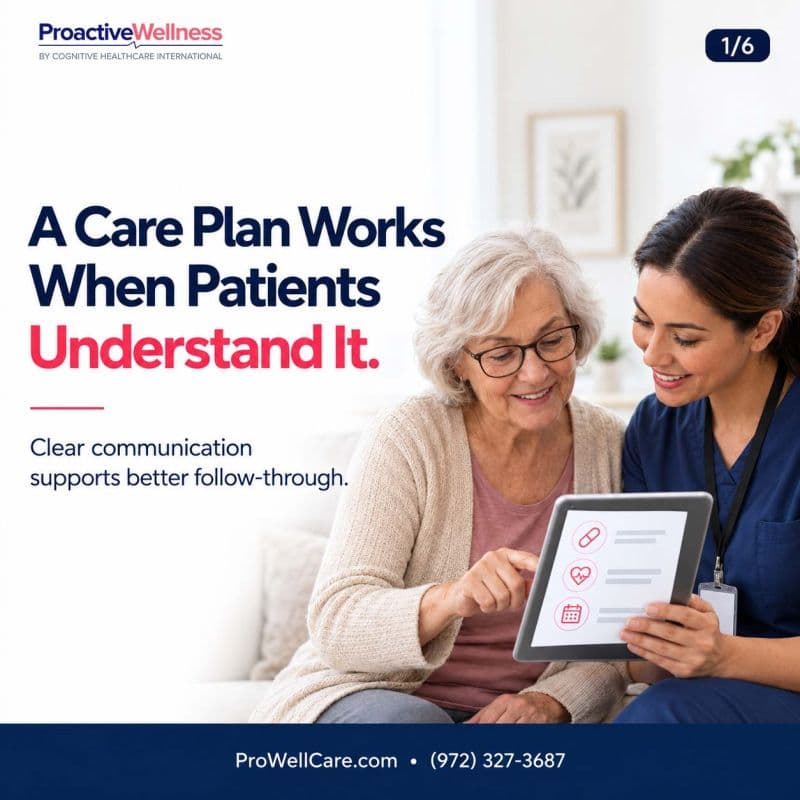 ProactiveWellness social graphic: Helping patients navigate their care plans