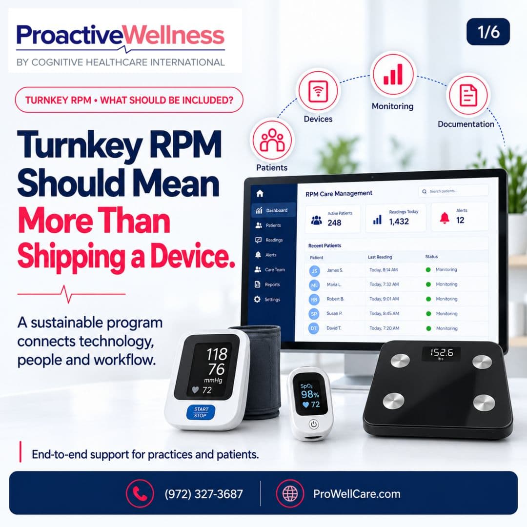 ProactiveWellness social graphic: What a managed RPM program includes